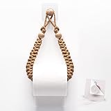 Toilettenpapierhalter 0hne Bohren - funvce Vintage Jute Seil Klopapierhalter, Selbstklebender WC Papier Halterung Stehend für Baddekorationen, Küche Handtuchhalter