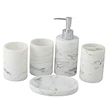 Zerodeko 1 Set Badezimmer-Set Becher-Sets Lotion Geschenk-Set Bade-Sets Marmor-Seifenschale Zahnbürstenbecher Zahnbürstenhalter Tasse Harz-Zahnbürstenhalter Marmorierung