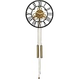 Kare Design Wanduhr Clockwork, Uhr, schwarz/Gold, 126x46cm