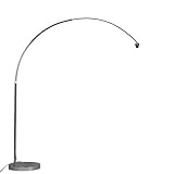 Qazqa - Moderne Bogenlampe chrom verstellbar ohne Schirm I Wohnzimmer - Metall Rund - LED geeignet E27