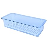 Cabilock 1 Stück Aufbewahrungsbox Löffel Organizer Kunststoff Besteckbehälter Mit Deckel Geschirr Aufbewahrung Organizer Küche Besteckkasten Besteck Aufbewahrungsbox Essstäbchen Abflussbox