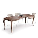 MOBILI FIVER, Ausziehtisch Esstisch, Classico, Walnussholz, 120 x 80 x 76 cm