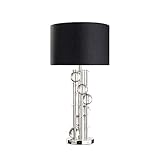 BinOxy Nachttischlampe Kreative Tischlampen Glas Nachttischlampen mit Stofflampenschirm Moderne Nachttische Lampen for Home Office Cafe Lampe, 30.3 'H Lampe für Schlafzimmer