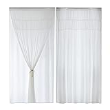 AQ899 Blackout Curtains 2 Panels Home Curtains Layered Solid Plain Panels and Sheer Sheer Curtains Window Curtain Panels 35 Curtains Drapes 90×150cm