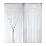 AQ899 Blackout Curtains 2 Panels Home Curtains Layered Solid Plain Panels and Sheer Sheer Curtains Window Curtain Panels 35 Curtains Drapes 90×150cm