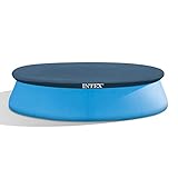 Intex 10 foot (3.05 m) Easy Set Swimming Pool Cover #28021. Round cover measures 2.8 m, (9.4 ft) suitable for Intex pools with base diameter of 3.05 m (10’ foot).