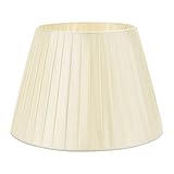 DULEE 15,7 Zoll E27 Schraube Tisch Lampenschirme Für Tischlampe Stehlampe, (Top) 25 cm x (Höhe) 28 cm x (unten) 40 cm, Beige