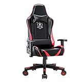 ANIFM Gaming-Stuhl, Racing-Style-Sessel, ergonomischer Racing-Computer-Schreibtischstuhl mit hoher Rückenlehne und Lordosenstützarmen, Kopfstütze, PU-Leder, ergonomischer Schreibtischstuhl mit hoher