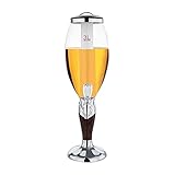 MYZIJI Getränkespender Bierzapfanlage 1 5l / 3L. Beer Turmspender mit abnehmbarem Eisschlauch, Getränkspender mit Zapfen for Partys Bars Buffets (Color : Silver, Size : 1.5L)