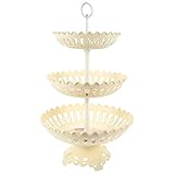 Tortenständer 3 Etagen Cupcake Ständer Obst Etagere 3 Stöckig Beige Serviergeschirr Landhausstil Kuchen Etagere Dessert Halter Nachmittagstee Party Geburtstag Hochzeit Bankett