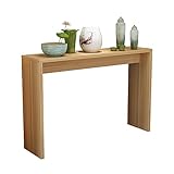 Konsolentisch Aus Holz Für Den Eingangsbereich, Schmaler Sofatisch Für Das Wohnzimmer, Beistelltisch Mit Stauraum Für Den Balkon, Stilvoller Dekorativer Couchtisch(Size:100*30*80CM,Color:braun)