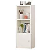 YILANJUN 3/4/5/6-Schicht Kinderregal mit Türen Spielzeugablage Bücherregal Aufbewahrungsregal Comic Regal für Kinder Spart Platz (Weiß, Pink, Buchenfarbe, Grün)