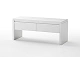 Beauty.Scouts Bank Garderobe Cindy, Garderobenbank, Sitzbank, Dielenbank, MDF Hochglanz, weiß