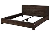 MASSIVMOEBEL24.DE Massivmöbel Palisander Holz massiv grau Bett 140x200 Massivholz Sheesham lackiert Möbel Metro Polis #135