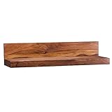 möbelando Wandregal Mumbai Massiv-Holz Sheesham Holzregal 80 cm Landhaus-Stil Hänge-Regal Echt-Holz Wand-Board Natur-Produkt