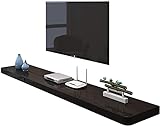 Floating TV Stand Wall Mounted Media Console Floating TV Stand Component Shelf TV Background Wall Shelf TV Cabinet Word Board (Color : White Size : 160cm) (Black 120cm)