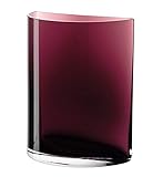Leonardo Centro Vase Halbkreis aubergine, B/H/T: 20/23,4/10 cm, handgefertigt, lackiertes Glas, 046954
