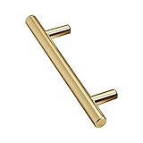 FIXCOR Paar-Set Einfacher Schranktürgriff Gold, Schwarzer Griff Verschiedene Größenoptionen, for Schuhschrank, Kleiderschrank, Schublade-15CM-Gold