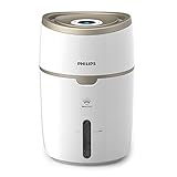 Philips Series 2000 Luftbefeuchter – für Räume bis 44 m², NanoCloud-Technologie, 2 Geschwindigkeitsstufen, Sleep-Modus, 4-Liter-Tank (HU4816/10)