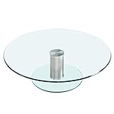 Lazy Susan Plattenteller, rundes Glas, drehbares Tablett, Esstisch, Tafelaufsatz, Servierplatte – gehärtetes Glas Lazy Susan – 20″/23″/27″/31'