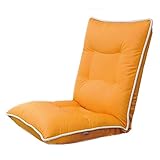 Verstellbarer Boden Gaming Sofa Stuhl Position Gepolsterte Klappliege Lazy Liege (Farbe: Weiß) (Orange)