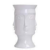 Happyyami Hochzeitstischdekoration Keramik Blumentopf Vase Gesicht Sukkulenten Pflanzgefäß Dekorative Moderne Kopf Pflanzgefäß Gesicht Vase für Indoor Outdoor Home Dekoration Sukkulenten Terrarium