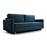 Fabryka Mebli Idźczak Schlafsofa Sofa Lenola Couch Ausklappbares Schlaffunktion Bettkasten - Kissen Bettzeugbehälter Hilfsautomat Wohnzimmer, Gästezimmer Modern Design (Noel 16)