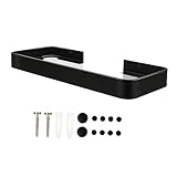 Alipis Regal Schwarzes Regal Schwebende Küchenregale Dekoratives Lagerregal Lagerregal Regale Kommode Aufbewahrungsorganisator Landhaus-Dekor Schwebende Regale Wandregal