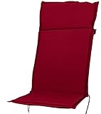 Sun Garden 50234-301 Auflage Hochlehner Esdo rot 120x47x4 cm Sitzpolster (ohne Stuhl)