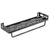 JKUHA Wandmontiertes Gewürzregal aus Kohlenstoffstahl mit Wischstange Küchengewürz-Organizer Wasserbecken Wasserbecken-Abflussregal (Size : 23.62'')