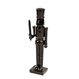 Nussknacker Figur mit Schwert Polyresin schwarz H 25 cm Weihnachten Deko zeitlos