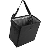 Auto-Mülleimer, hängender Auto-Mülleimer, faltbar, Auto-Müllsack, Mülleimer, faltbar, Auto-Organizer, Aufbewahrungsbox, Auto-Mülleimer für Auto, SUV, LKW, Minivan, Auto, Schwarz Kfz (Black, One Size)