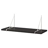 Ikea PERSHULT/BERGSHULT Wandregal 80x30 cm braun-schwarz/weiß