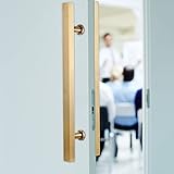 FIAVUS Langer Haustürgriff, goldene Scheunentür innen außen doppelseitige Griffe 20/24/47/60 Zoll, Glasschiebetor-Hardware Haltestange kuangzhanwang (Color : Gold, Size : Length 180cm)