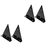 Cabilock 4 Sets Regalhalterung Hängende Regalhalterungen Regal-Eckstrebe Dreieckige Regale Halterungen Schwarzes Regal Dekoratives Wandregal Schwarze Regale Robuste Schwimmende