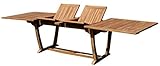 ASS ECHT Teak XXL Ausziehtisch Holztisch Gartentisch Garten Tisch 200-250-300cm 2fach ausziehbar, Breite 100cm Gartenmöbel Holz sehr robust JAV-TOBAGO-300x100 von