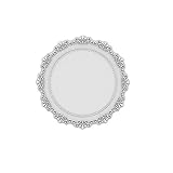 2 Stück Runde Tischsets mit Einem Durchmesser von 16.5 cm,Spitzen-Silikon-Tischset,Abwaschbare Platzsets Teller Untersetzer,Wasserfeste Tischsets Rutschfestes placemat,für Esstisch, Küche,Grau