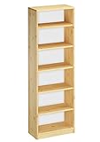 Erst-Holz® Regal Bücherregal Wandregal Standregal Holzregal Massivholz Kiefer Farbe wählbar V-90.82-41-18, Holzart/Holzfarbe:Kiefer