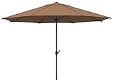 Schneider Sonnenschirm Adria, mocca, 350 cm rund, 685-69, Gestell Alu/Stahl, Bespannung Polyester, 7.9 kg