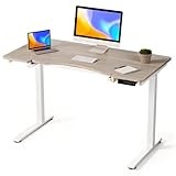 SMART PLANNER Höhenverstellbarer Schreibtisch (120 x 60cm) - Schreibtisch Höhenverstellbar Elektrisch mit digitalem Display, Tastaturablage, USB/USB-C Ladeanschluss, Stauraum - Schreibtisch Weiß