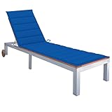 INLIFE Sonnenliege mit Auflage Akazie Massivholz Verzinkter Stahl,22.28kg,3061552