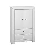 Marmex Meble Terni Groß Kommode 05 - silbergrauer Schrank, mit Schubladen, Regale, Silbergrau matt, geräumig, hoch