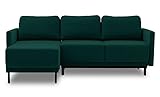 BETTSO -Ecksofa mit Schlaffunktion mit Bettkasten Sofa Couch L-Form Polstergarnitur Wohnlandschaft Polstersofa (218 x157x90cm) (Ottomane Rechts oder Links)-Layla