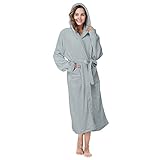 RYTEJFES Bademantel Flauschig Damen Schwarz Mit Kapuze Lang 158 Sauna Bademantel Morgenmantel Bademäntel Saunabademantel Frottee Saunakilt Bathrobe Kimono Negligee Saunatuch S #