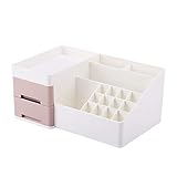 Make-up Organizer Make-up-Organizer, Cosmetic Storage Box - Schmuckaufbewahrung mit 2 Schublade Multi-Layer-Compartments - Große Kapazität - passend for unterschiedliche Größe der Kosmetik for Badmöbe