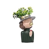 Head Pflanzgefäß Blumentöpfe – Niedlicher Sukkulenten-Pflanztopf – Moderner Übertopf für Mini-Sukkulenten, Kakteen, Pflanzen, Heimdekoration, Weemoment