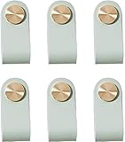 SNG Griffe Heimdekoration Rindsledergriff, Schubladengriff for Wohnzimmer-TV-Schrank, Tatami-Griff for Schlafzimmerschranktür (Color : Mint Green, Size : 6cm*6)