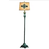 Stehlampe Vintage Wohnzimmer Stehlampe Schlafzimmer Nachttischlampe mit Tablett Tisch Couchtisch Pflanzentablett Stehlampe (Lichtquelle nicht im Lieferumfang enthalten) Stehlampe (Farbe: Gra