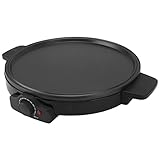Crepe Maker, 12 Antihaft-Elektro-Bratplatte mit einstellbarer präziser Temperaturregelung, tragbare kompakte Pfannkuchenmaschine für Blintzes, Eierpfannkuchen, Roti, Tortilla