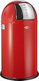 Wesco 175 831 Pushboy Abfallsammler 50 Liter rot, 40 x 40 x 75.5cm